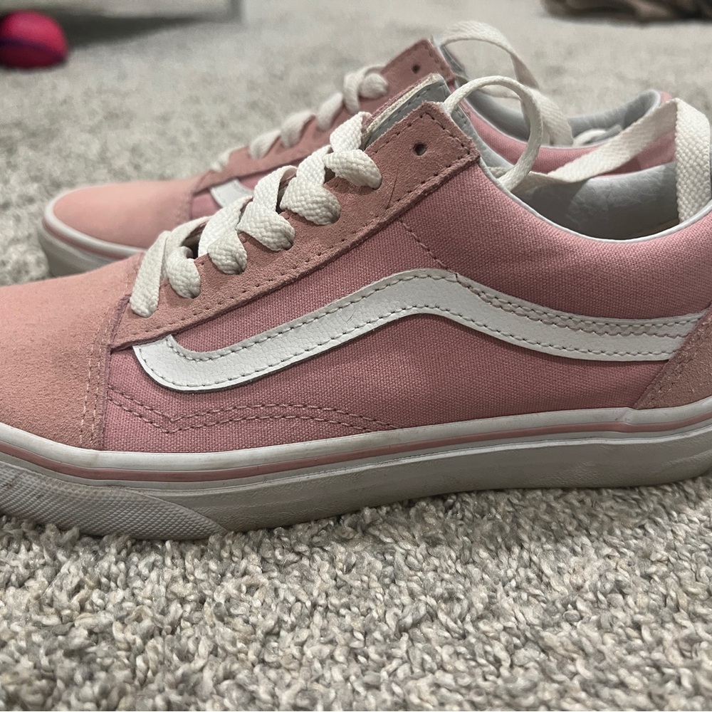 Vans Pink and White Sneakers